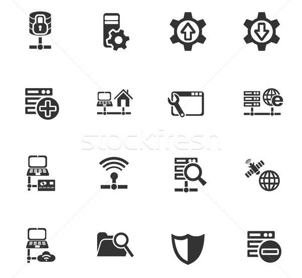 server icon set Stock photo © ayaxmr