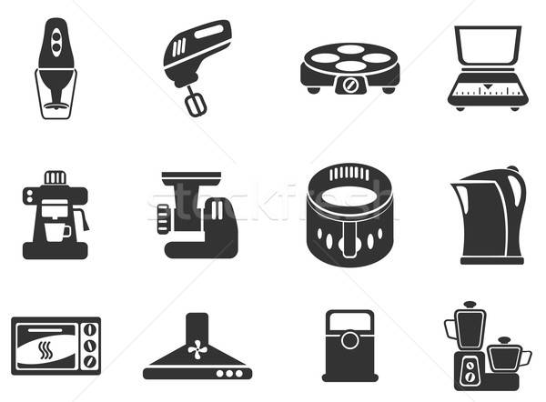 Kitchen Utensils Icon Set Stock photo © ayaxmr