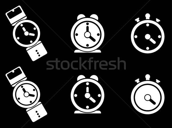 Clock icons Stock photo © ayaxmr