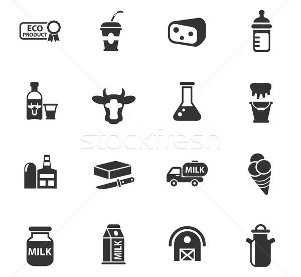 Сток-фото: молоко · веб-иконы · пользователь · интерфейс · дизайна