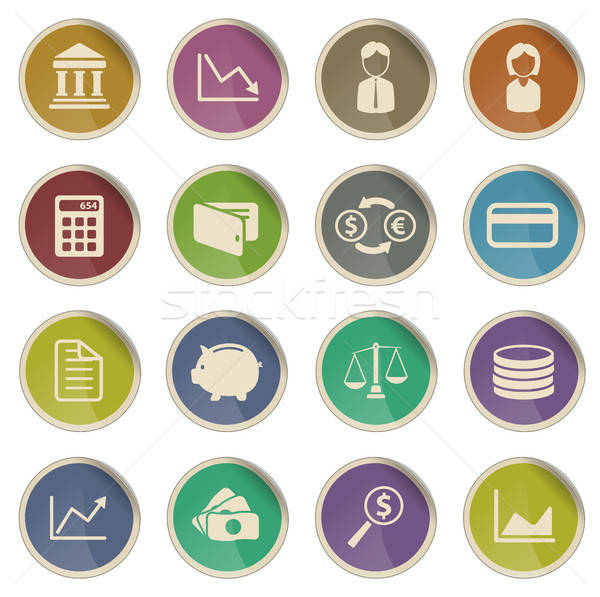 Finance simply icons Stock photo © ayaxmr