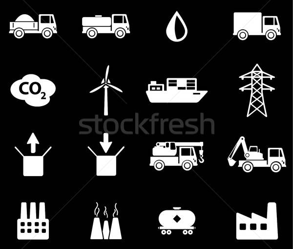 Industrial simply icons Stock photo © ayaxmr