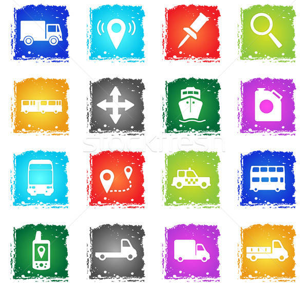 Navigation simply icons Stock photo © ayaxmr