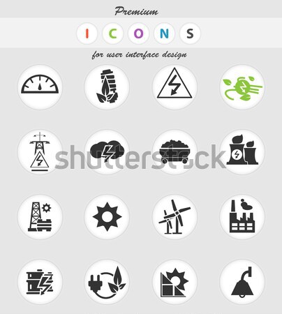 Fuel and Power Generation Icons Stock photo © ayaxmr