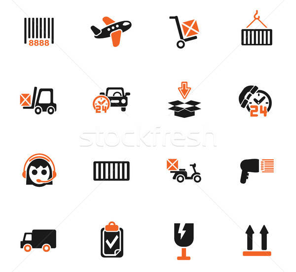 delivery service icon set Stock photo © ayaxmr