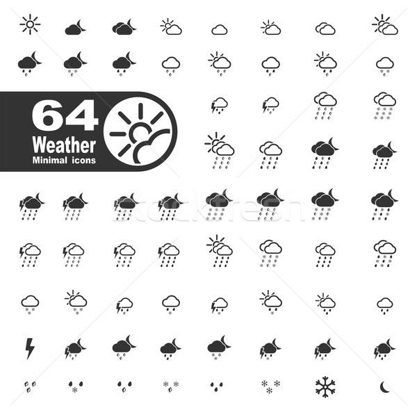 Meteo semplicemente icone web utente interfaccia Foto d'archivio © ayaxmr