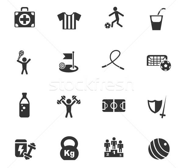sport icon set Stock photo © ayaxmr