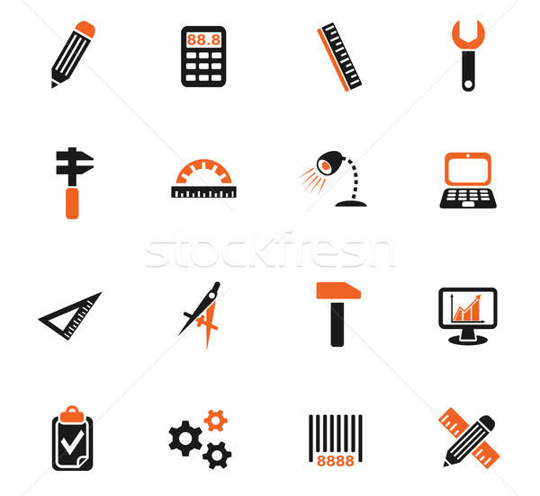 Mérnöki ikon gyűjtemény webes ikonok felhasználó interfész terv Stock fotó © ayaxmr