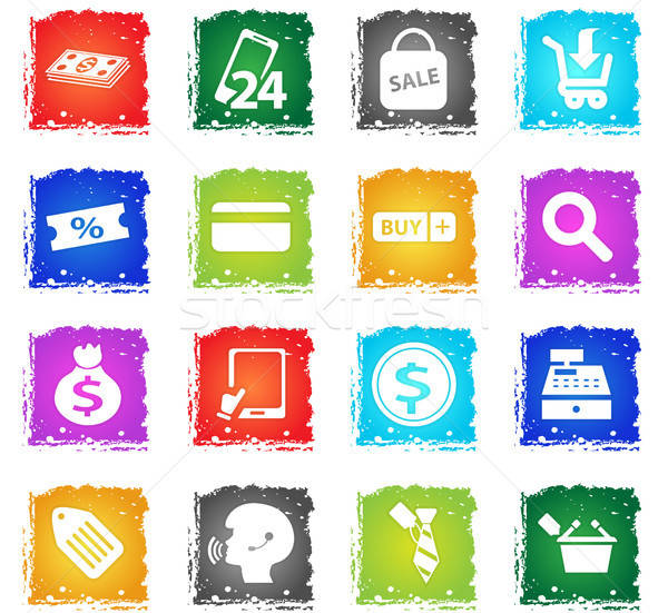 e-commerce icon set Stock photo © ayaxmr