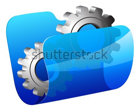 Settings folder vector illustration Stock photo © ayaxmr