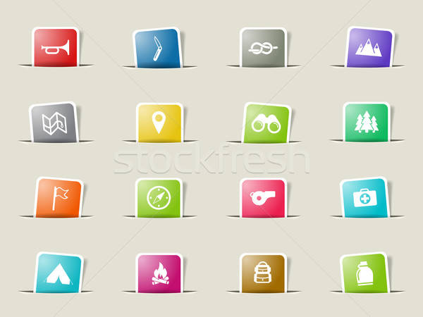 Stock photo: Boy scout simply icons