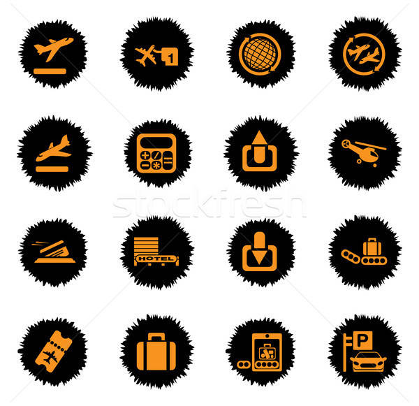 Stock photo: Airport icons set