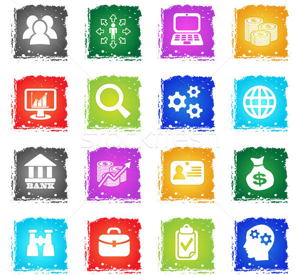 business management and human resources icon set Stock photo © ayaxmr