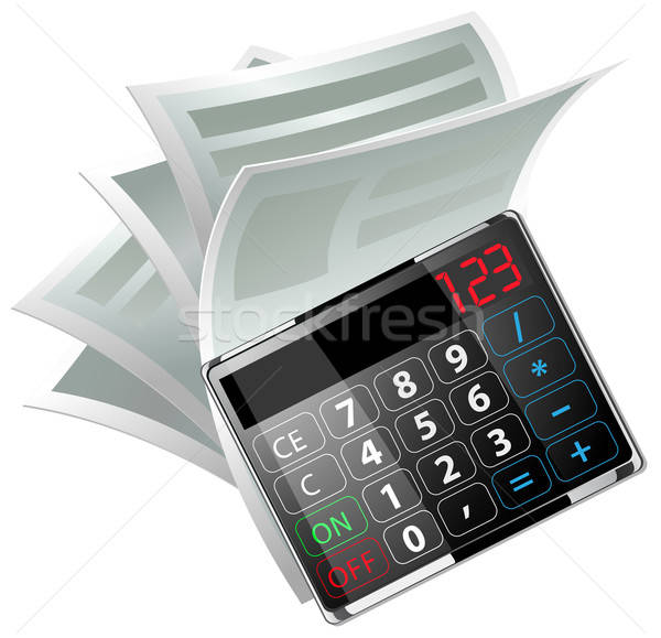 Negocios calculadora icono documentos oficina dinero Foto stock © ayaxmr