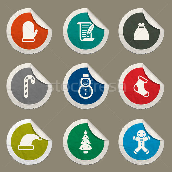 Stock photo: Christmas simply icons