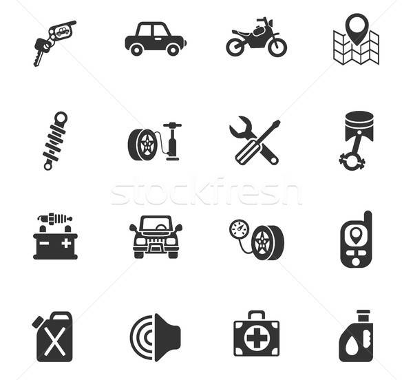 Auto shop icone web utente interfaccia Foto d'archivio © ayaxmr
