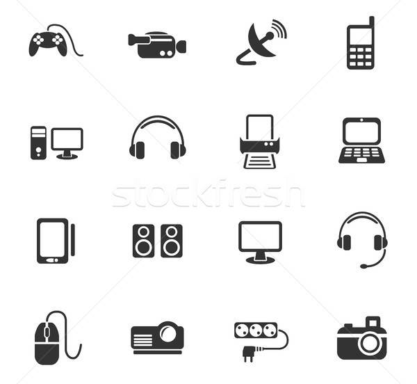 devices icon set Stock photo © ayaxmr