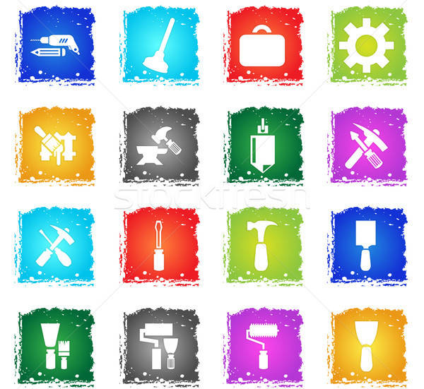 work tools icon set Stock photo © ayaxmr