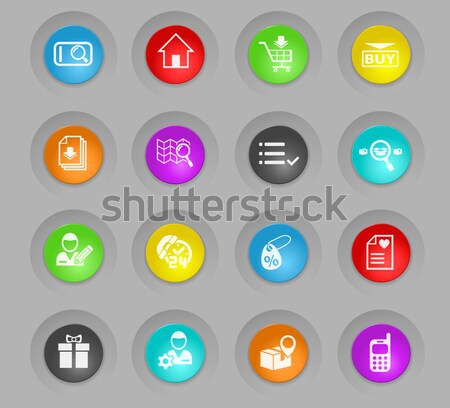 Foto stock: Negocios · vector · iconos · web · usuario