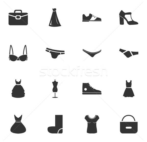 Stockfoto: Kleding · eenvoudig · iconen · web · gebruiker