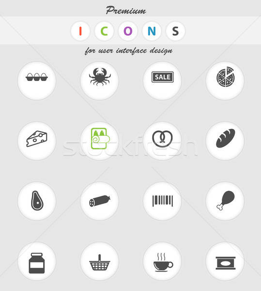 Comestibles simplemente iconos vector web usuario Foto stock © ayaxmr