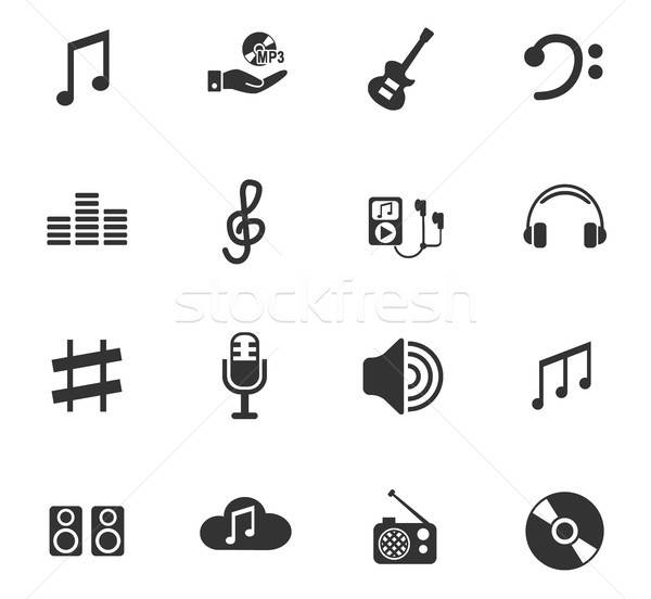 music icon set Stock photo © ayaxmr