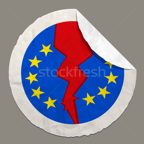Brit népszavazás fogalmak szimbólum papír címke Stock fotó © ayaxmr
