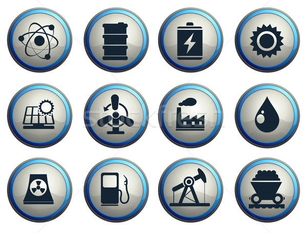 Energy and Industry icons set Stock photo © ayaxmr