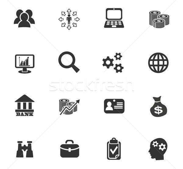 business management and human resources icon set Stock photo © ayaxmr