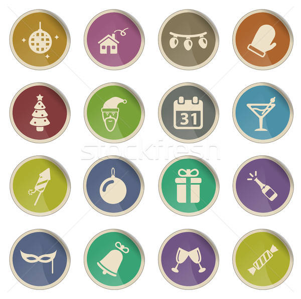 New year simply icons Stock photo © ayaxmr