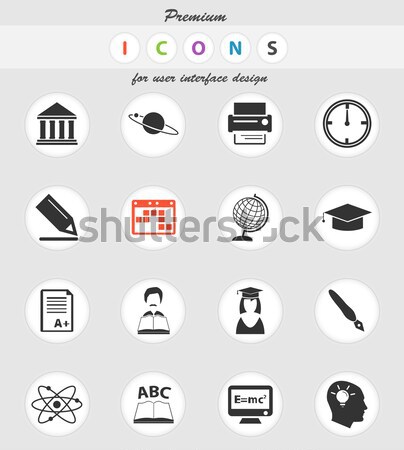 Universidad simplemente iconos web usuario Foto stock © ayaxmr