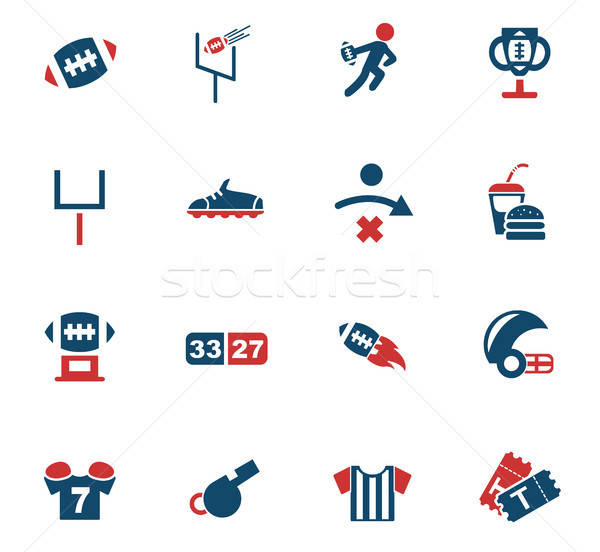 american football icon set Stock photo © ayaxmr