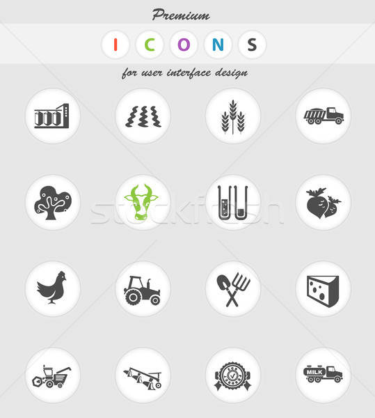 Stockfoto: Agrarisch · icon · web · gebruiker · interface