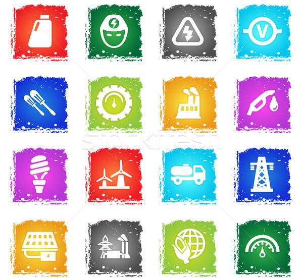 Stock photo: alternative energy icon set