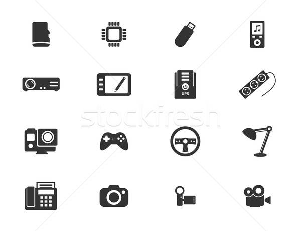 Devices simply icons Stock photo © ayaxmr