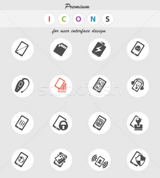 Smartphone vector iconen web gebruiker interface Stockfoto © ayaxmr