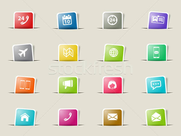 Contacts simply icons Stock photo © ayaxmr