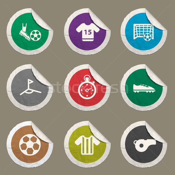 Football simply icons Stock photo © ayaxmr