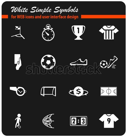 Soccer icons set Stock photo © ayaxmr