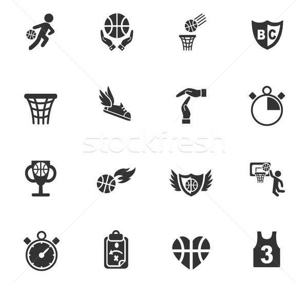 баскетбол веб-иконы пользователь интерфейс дизайна Сток-фото © ayaxmr