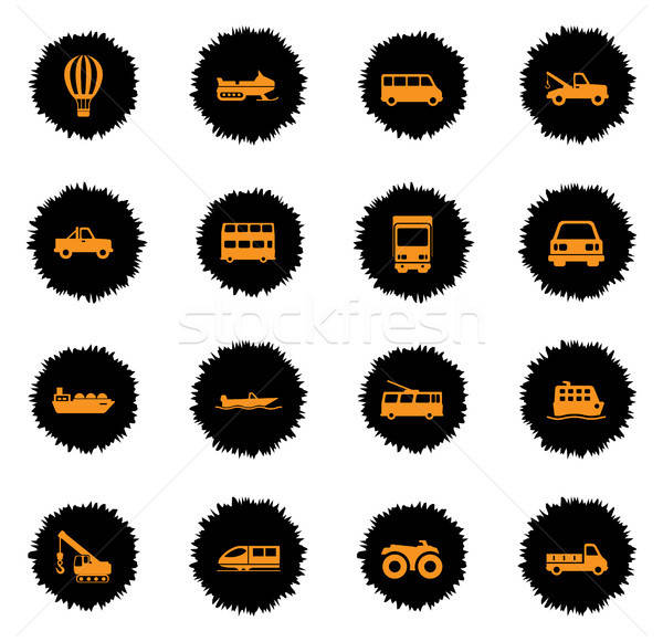 Transportation simply icons Stock photo © ayaxmr