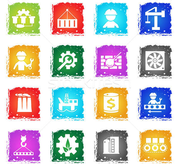 Stock photo: industry icon set