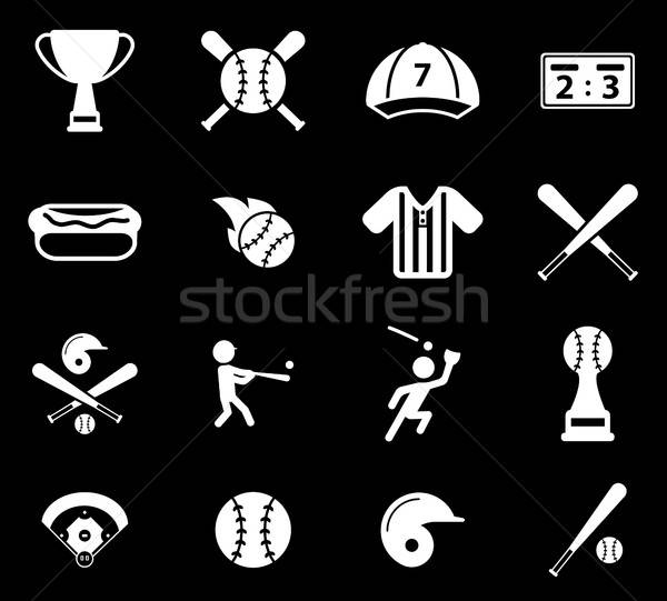 Baseball simply icons Stock photo © ayaxmr