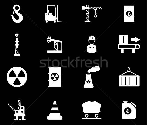 Industrial simply icons Stock photo © ayaxmr