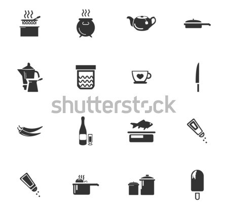 Alimentaire cuisine simplement icônes web [[stock_photo]] © ayaxmr