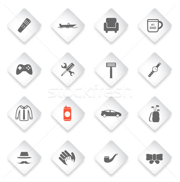 Día simplemente iconos símbolos iconos de la web coche Foto stock © ayaxmr