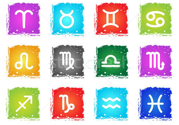 zodiac icons set Stock photo © ayaxmr