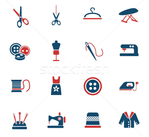 tailoring icon set Stock photo © ayaxmr