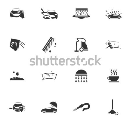 Car wash douche dienst symbool web icons Stockfoto © ayaxmr