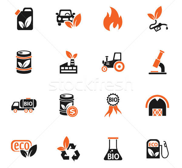 bio fuel icon set Stock photo © ayaxmr